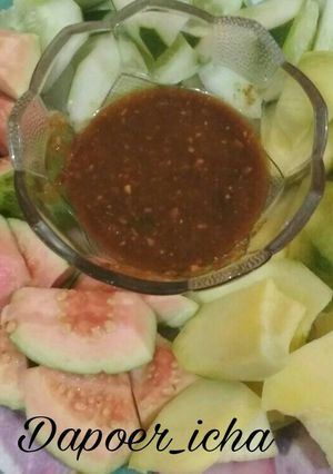 Foto resep Rujak bumbu kacang