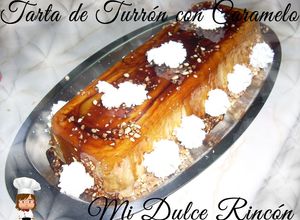 Foto principal de Tarta de turrón con caramelo