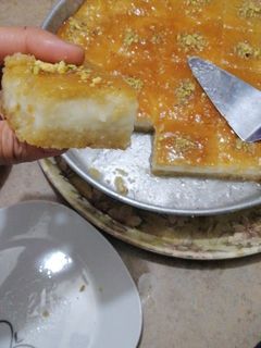 صورة لوصفة هريسة محشية بالقشطة المنزلية