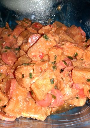Foto resep Tahu campur cecek sosis