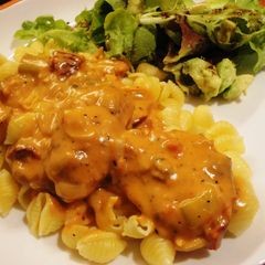 A picture of Chicken with Sun-dried Tomato Basil Sauce.