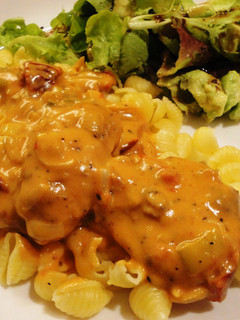 A picture of Chicken with Sun-dried Tomato Basil Sauce.