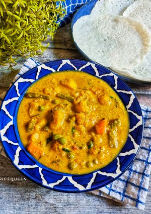 A picture of Vegetable Kurma / Vegetable Korma.