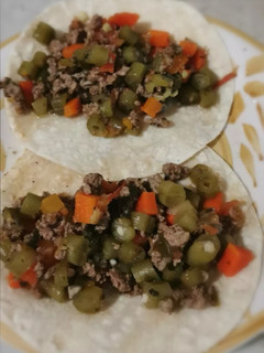 Una foto de Picadillo de vainica y zanahoria