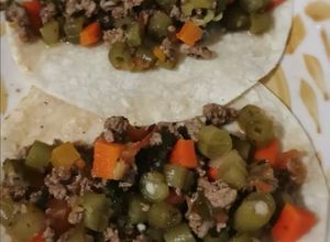 Una foto de Picadillo de vainica y zanahoria