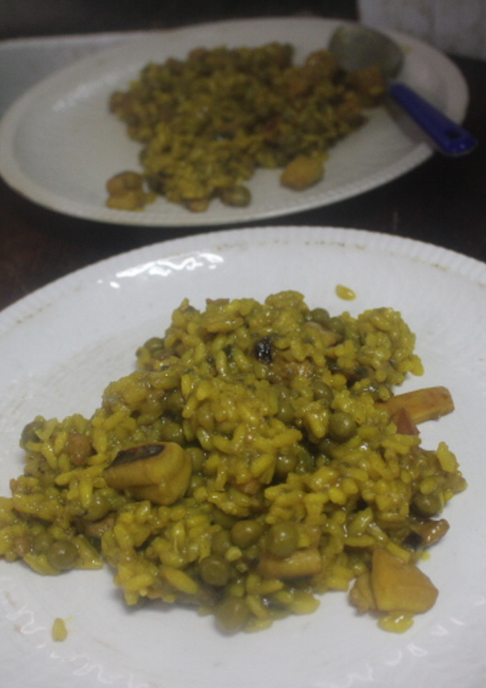 Una foto de Arroz con pescado de bolsa