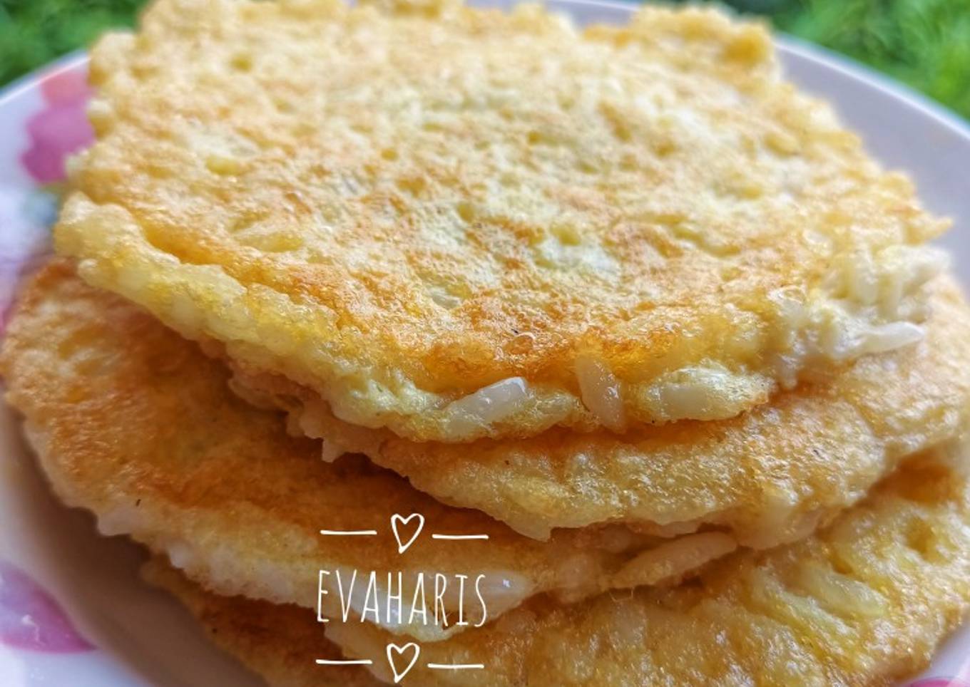Pancake nasi telur/ dadar nasi telur