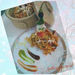 A picture of #My pasta#comfort food.