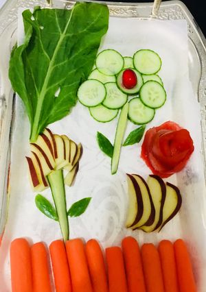 A picture of Fruits vegetables salad.