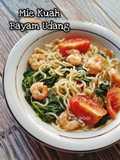 Mie Kuah Bayam Udang