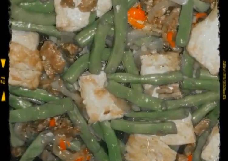 Resep Tumis buncis tahu daging simpel Lezat