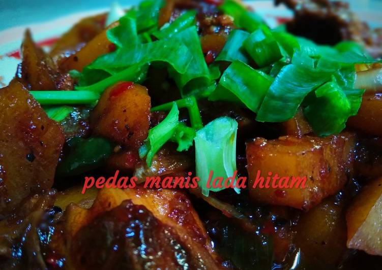 Resep Ayam pedas manis lada hitam Anti Gagal