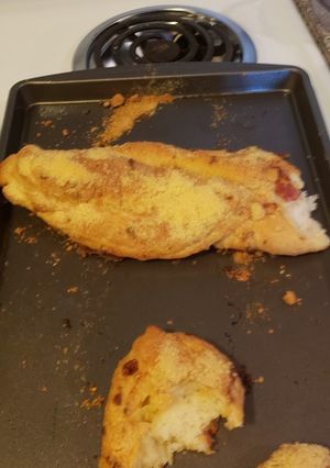 A picture of Garlic bread pizza braid.