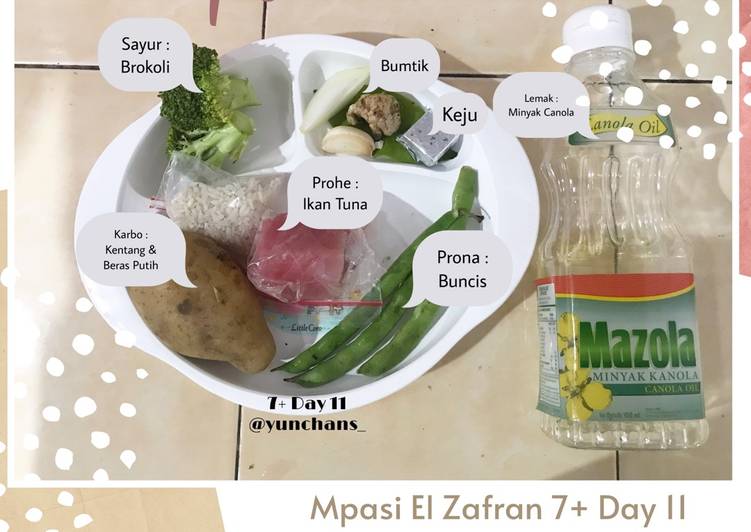 Resep Mpasi 7+ Day 11 : Bubur Kentang Tuna Buncis Anti Gagal