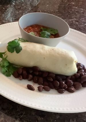 A picture of Best Ever Simple Breakfast Burrito.