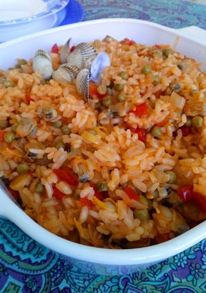 Una foto de Arroz Express con Berberechos al tomate