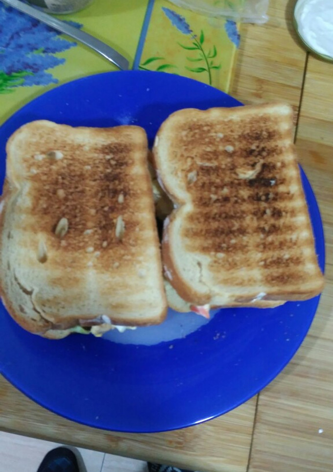 Una foto de Sándwich vegetal