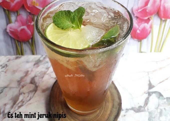 Resep Es teh mint jeruk nipis yang Enak