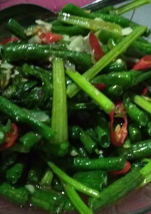 Foto resep Tumis Kacang Panjang dan Sawi Hijau non msg