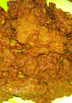 Foto resep Rendang kerbau, no minyak