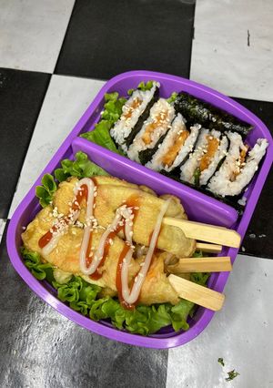 Foto resep Menu Bekal Burgimbap & Odeng Telur