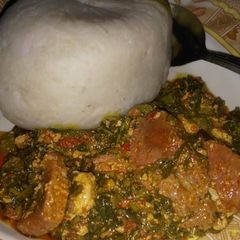 A picture of Tuwon shinkafa da Miyar agushi.
