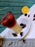 Pineapple and hibiscus moctail🍷🍸