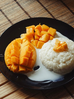 超簡單芒果糯米飯|素食無蛋奶甜點 的食譜成品照片