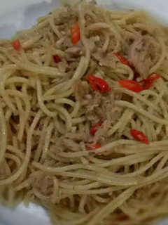 Foto resep Spaghetti Aglio Olio Tuna