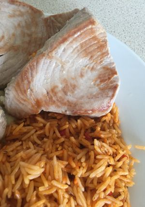 A picture of Pan- fried Fresh Tuna Steak.