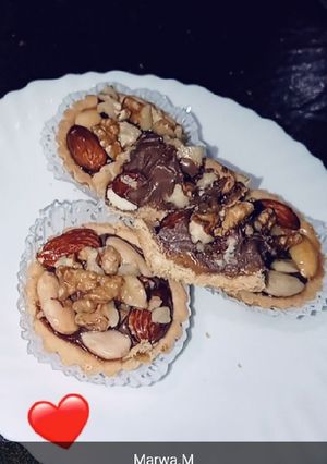 صورة لوصفة تارتولات المكسرات🍫
