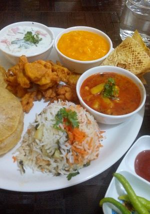 A picture of Festive thali.