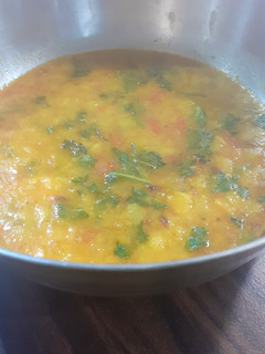 A picture of No onion no garlic tuvar dal.