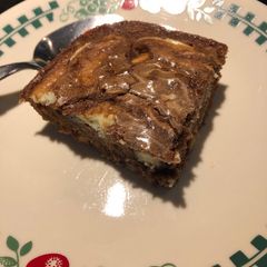 A picture of Peanut Butter Chip Cheesecake Brownies.