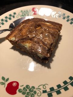 A picture of Peanut Butter Chip Cheesecake Brownies.