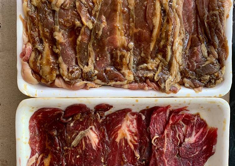 Langkah Mudah untuk Menyiapkan Marinasi slice beef, Lezat Sekali