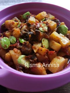 Foto resep Sambel kentang ati ampela pete