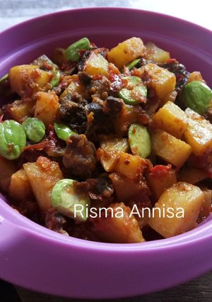 Foto resep Sambel kentang ati ampela pete