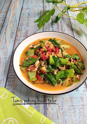 Foto resep Tumis pokcoy kuah telur