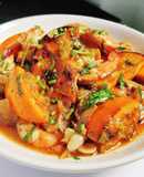 Tôm sốt cam áp chảo