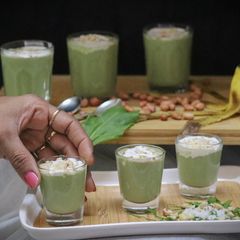 A picture of Banana Spinach shots.