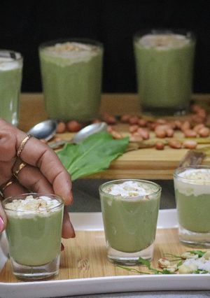 A picture of Banana Spinach shots.