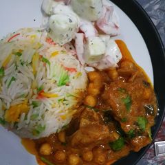 My lamb and chickpea curry ! A picture of My lamb and chickpea curry !.