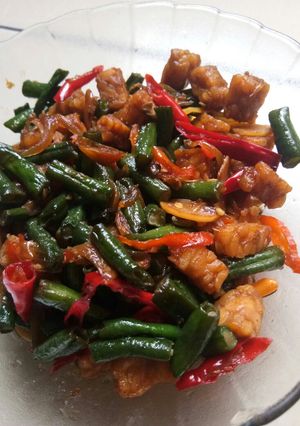 Foto resep Tempe orek kacang panjang