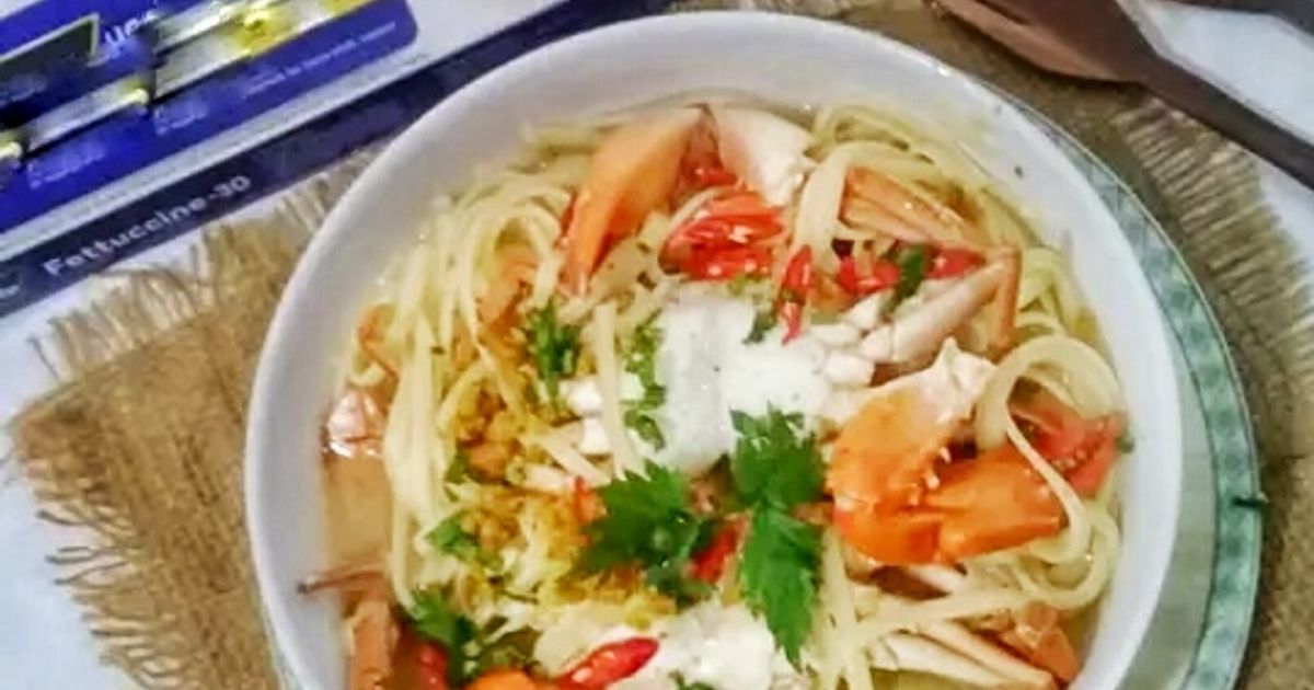 Fetucini Kepiting Kuah