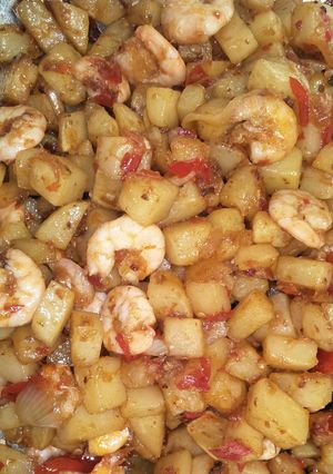 Foto resep Sambal kentang udang