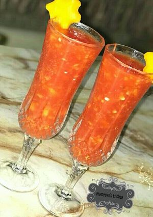 A picture of Watermelon n pawpaw smoothie.