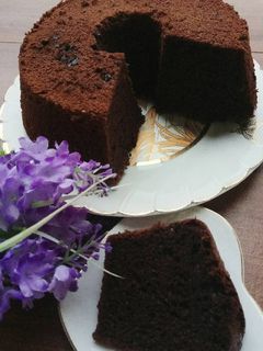 Foto resep Japanese Black Pearl Chiffon Cake