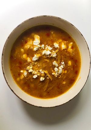 Φωτογραφία της συνταγής Ρεβύθια σούπα με noodles (ή χωρίς) vegan friendly