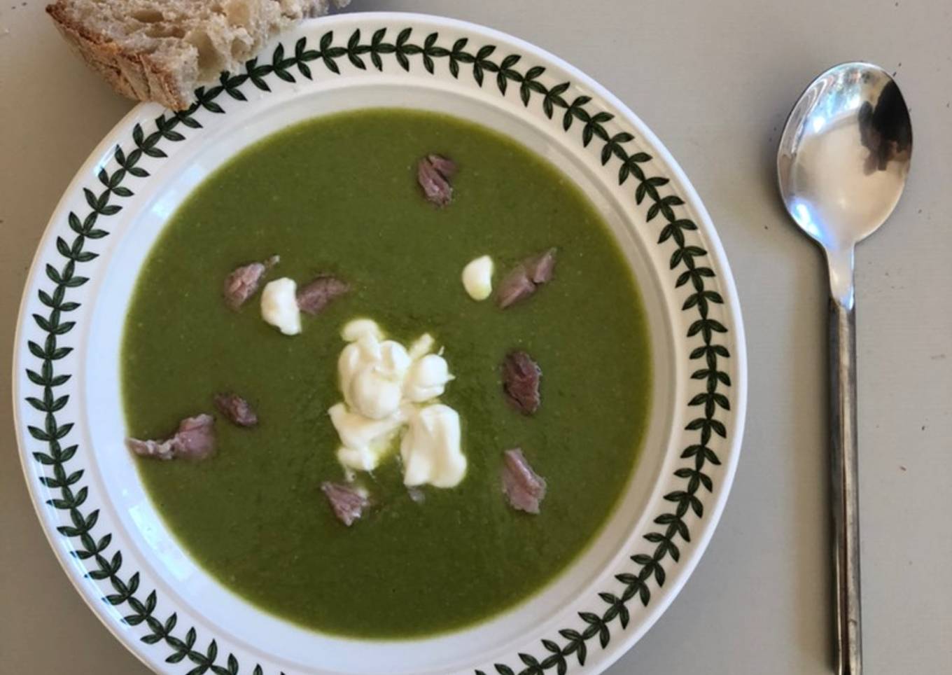 Leftover Ham & Frozen Pea Soup